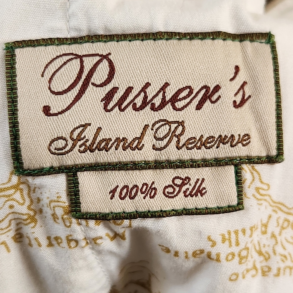 Pusser's Island‎ Reserve Men's Pants 100% Silk Khaki 36 X 30 Relaxed Fit - Picture 2 of 10